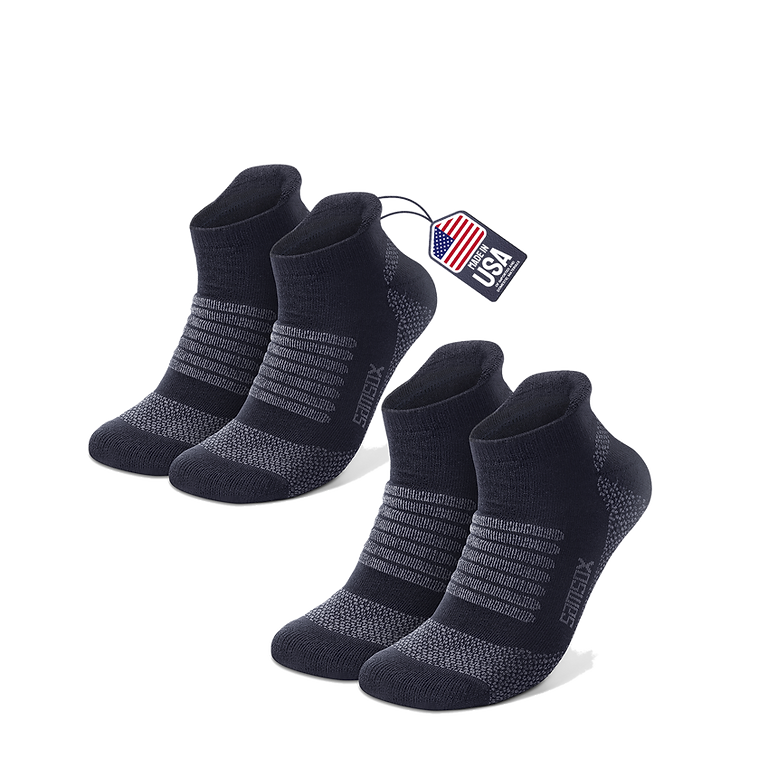 Charleston Low-Cut Merino Wool Running Socks (2-Pair)